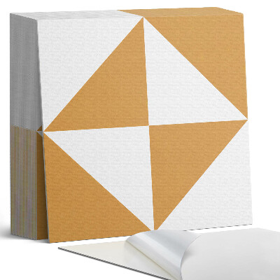 Samolepící dlaždice Čtvercové trojúhelníky v geometrickém stylu