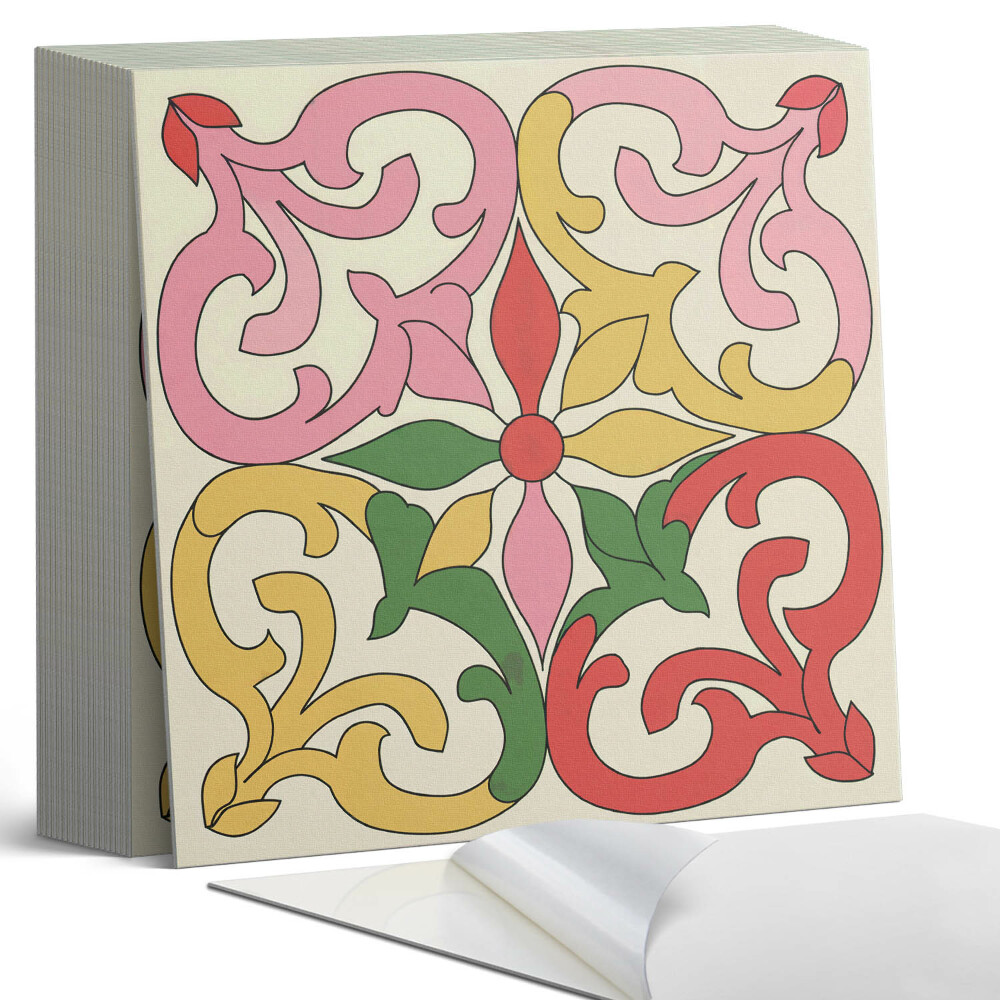 Samolepící dlaždice Ornamentální květinový vzor