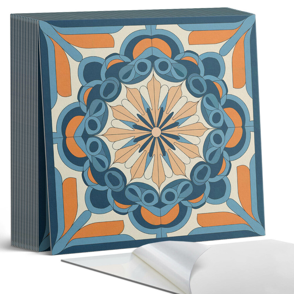 Vinylové dlaždice Mandala s květinovými akcenty