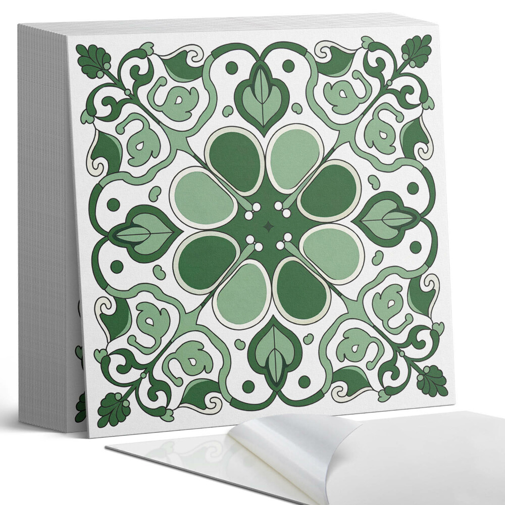 Samolepící dlaždice na podlahu Listový květinový vzor