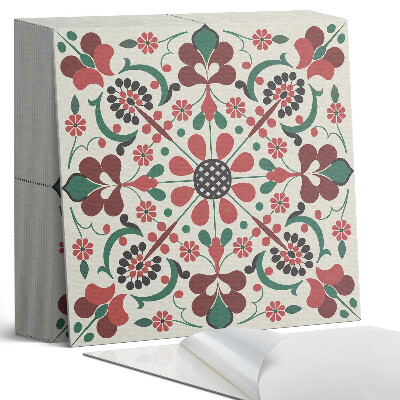 Samolepící dlaždice Symetrický květinový motiv v jemném vzoru