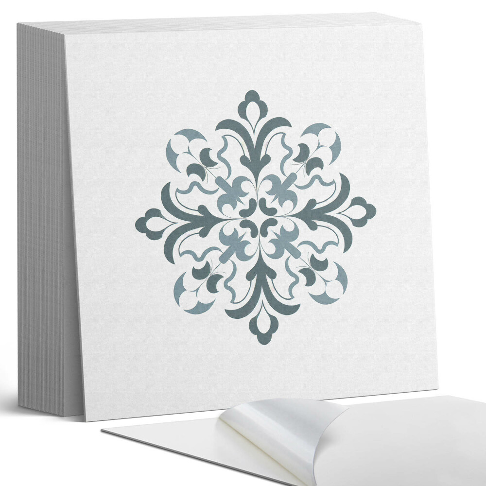 Samolepící dlaždice na podlahu Symetrický květinový vzor