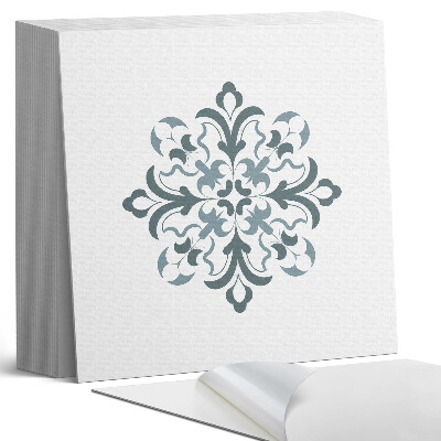 Samolepící dlaždice na podlahu Symetrický květinový vzor