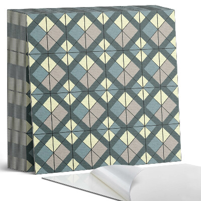 Samolepící dlaždice na podlahu Geometrický kostkovaný vzor