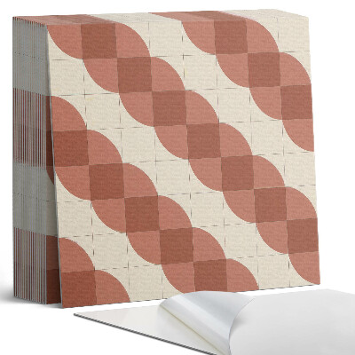 Samolepící dlaždice na podlahu Vlnité geometrické tvary