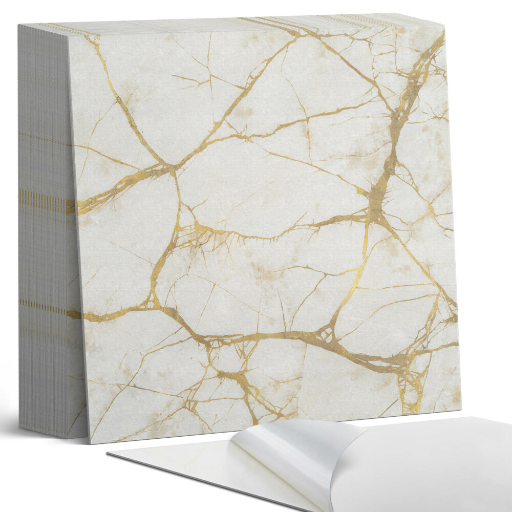 Samolepící dlaždice Mramor s jemnými žilnatými akcenty