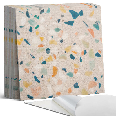 Samolepící dlaždice na podlahu Barevné akcenty ve vzoru