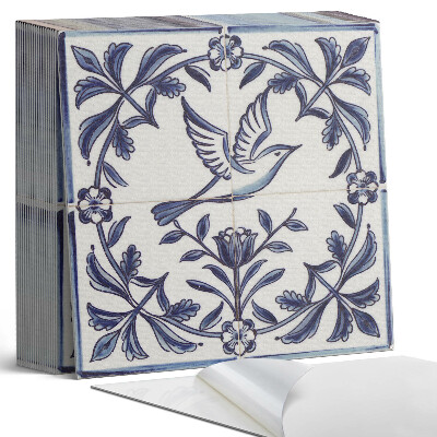 Samolepící dlaždice Ptačí vzor mezi vegetací