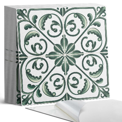 Samolepící dlaždice na podlahu Vzory rostlinných ozdob v decentní formě