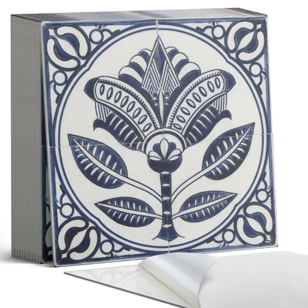 Samolepící dlaždice Keramický květinový vzor