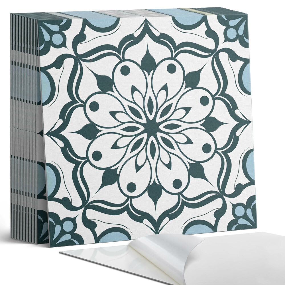 Vinylové dlaždice Motiv mandaly s květinovými akcenty