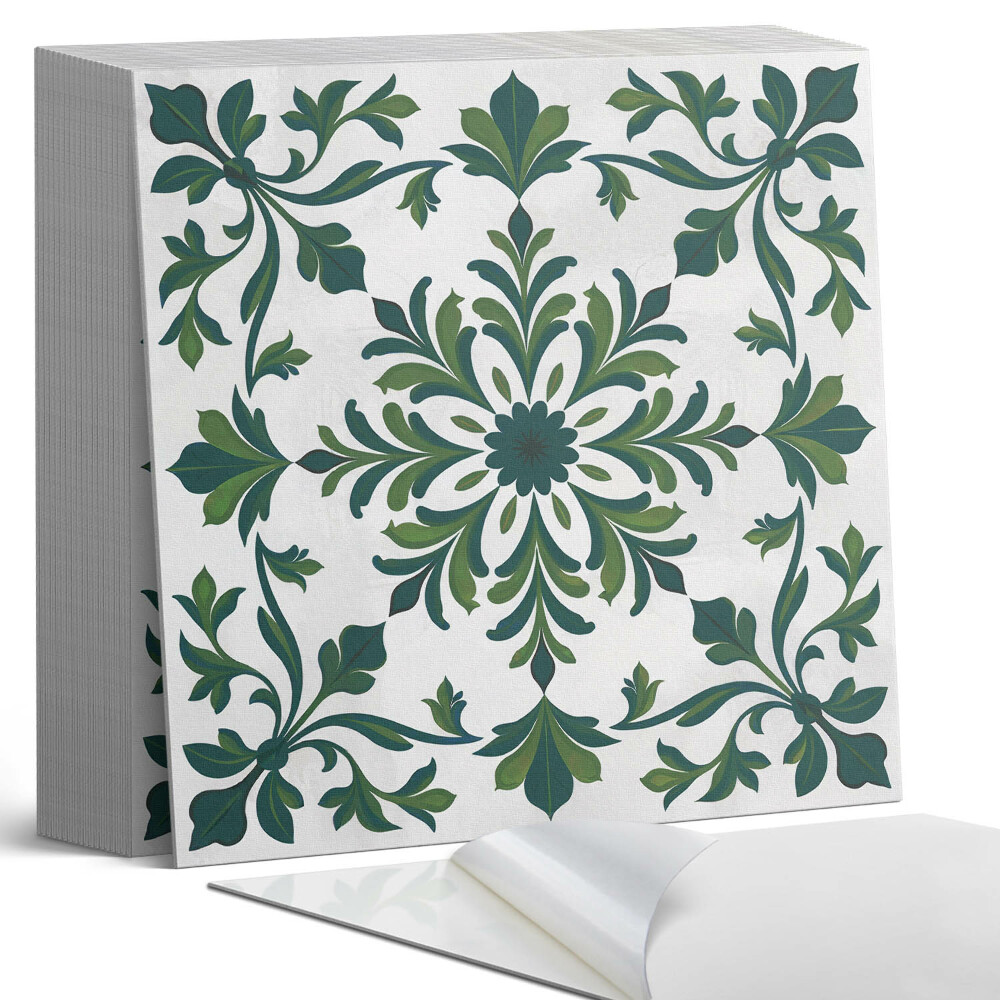 Samolepící dlaždice na podlahu Ozdoby s rostlinným motivem