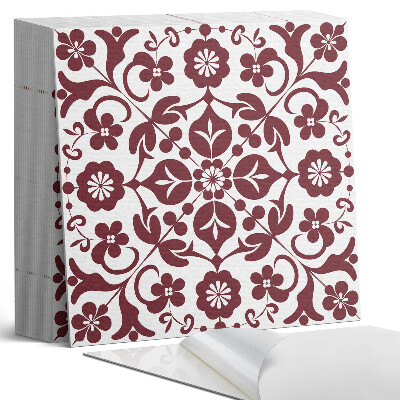 Samolepící dlaždice Květinový motiv s ornamentálními akcenty