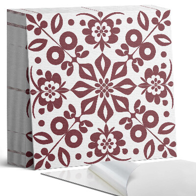 Samolepící dlaždice Vzor květin doprovázený listy