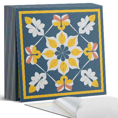 Vinylové dlaždice Symetrický květinový motiv