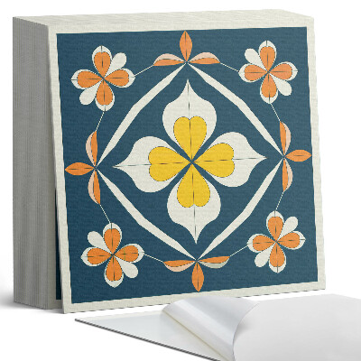 Samolepící dlaždice Symetrický květinový motiv v elegantním stylu