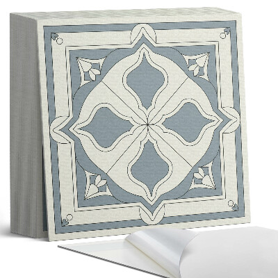 Samolepící dlaždice na podlahu Květinový vzor na dlaždicích