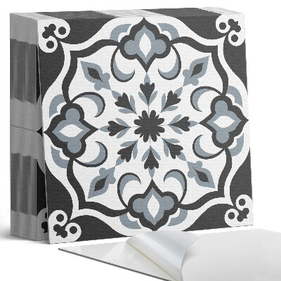 Samolepící dlaždice na podlahu Ornamentální květinový vzor