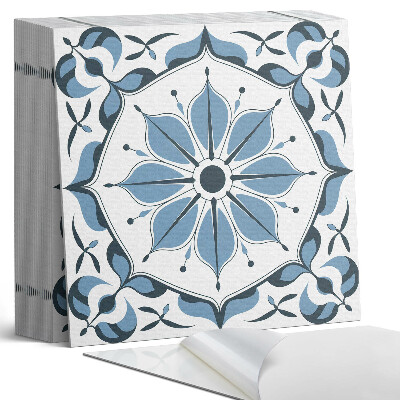 Samolepící dlaždice na podlahu Květinový potisk s rafinovanými akcenty