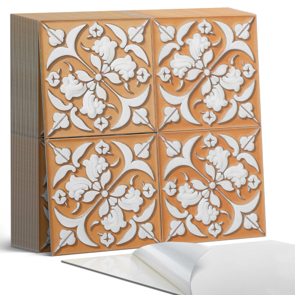 Samolepící dlaždice na podlahu Elegantní květinový motiv