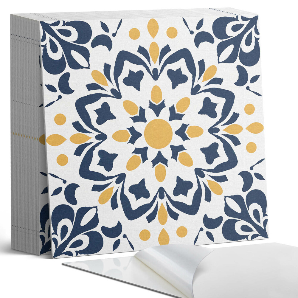 Samolepící dlaždice Mandala s květinovým motivem