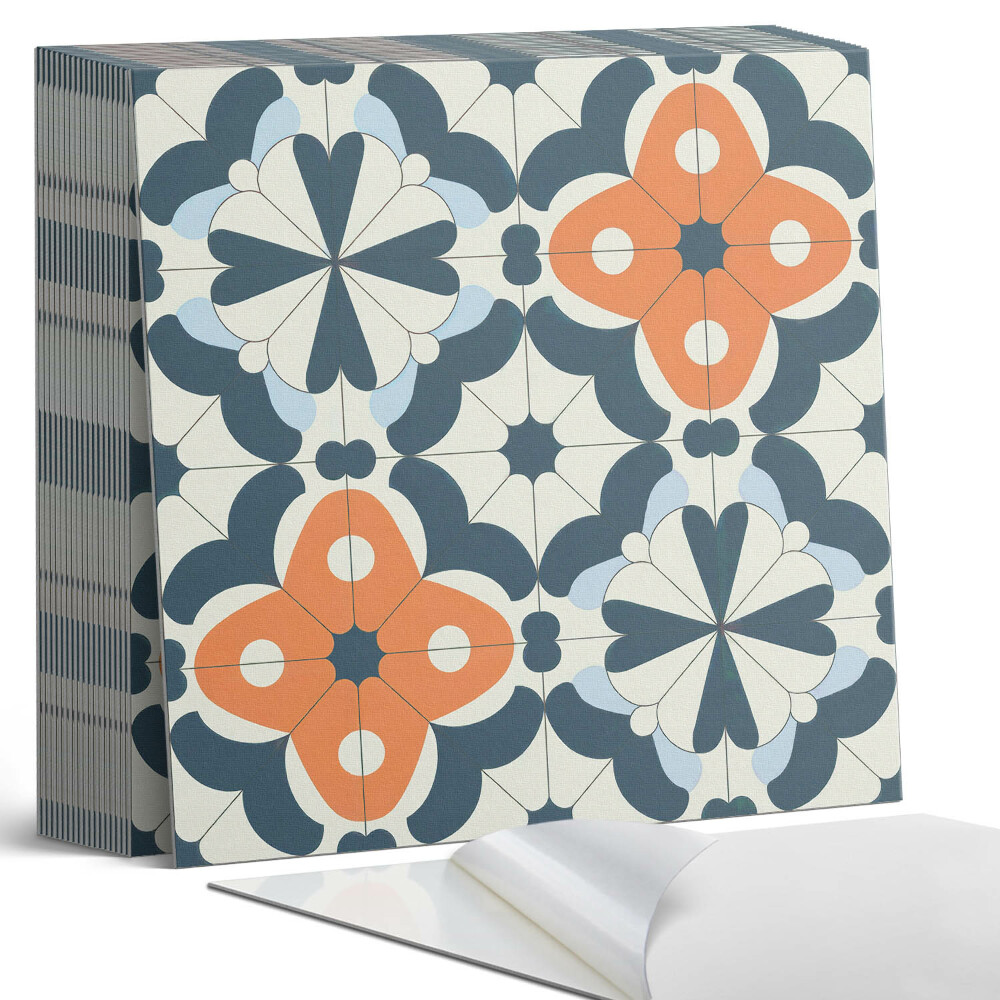 Vinylové dlaždice Květinový vzor v dlaždicích