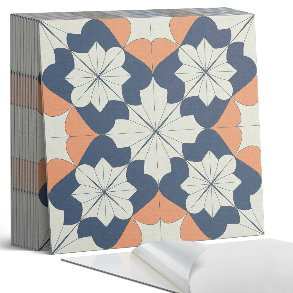 Samolepící dlaždice na podlahu Stylový geometrický květinový vzor