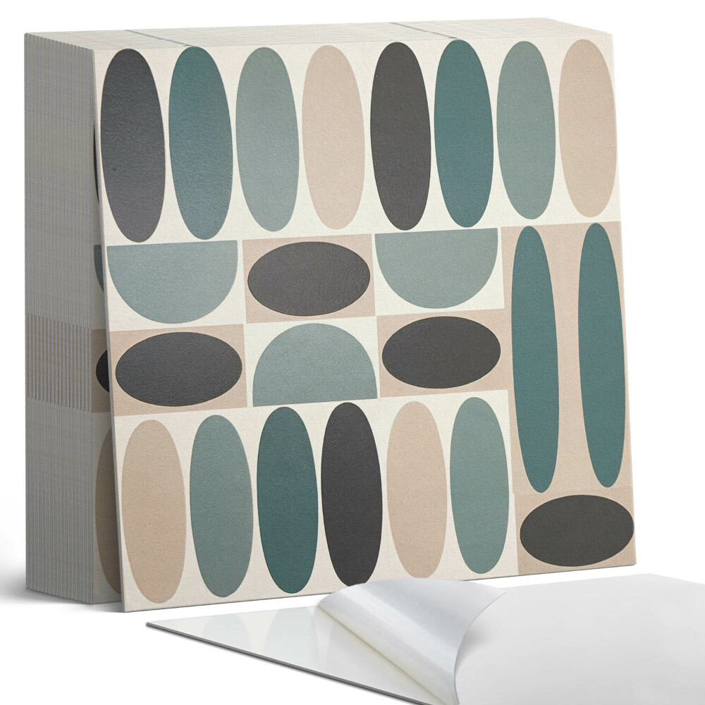 Samolepící dlaždice Dynamické oválné grafické motivy