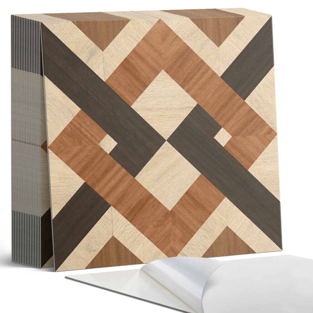 Vinylové dlaždice Dřevěné tvary v geometrii