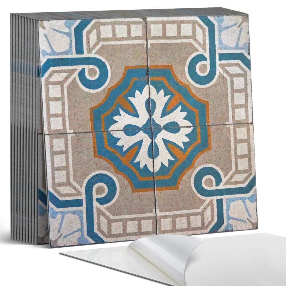 Samolepící dlaždice na podlahu Ornamentální mozaika v grafickém stylu