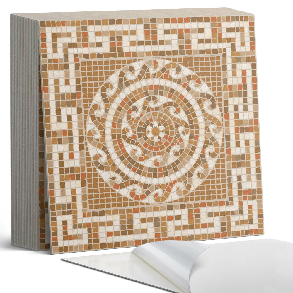 Samolepící dlaždice na podlahu Kruhový mozaikový motiv