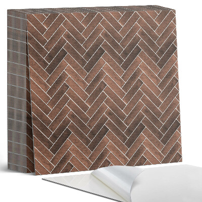 Samolepící dlaždice Dřevěný vzor rybí kosti