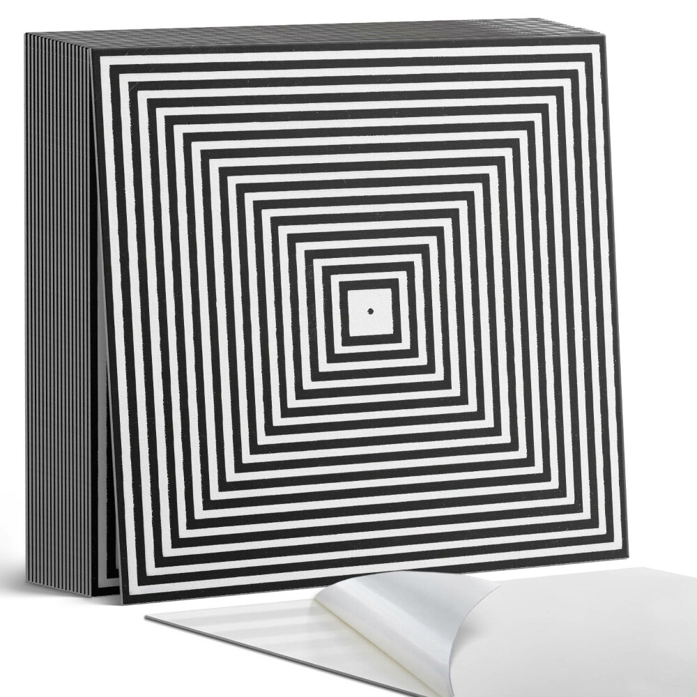 Samolepící dlaždice Stylové soustředné linie ve čtvercích