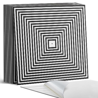 Samolepící dlaždice Stylové soustředné linie ve čtvercích