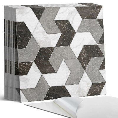 Samolepící dlaždice na podlahu Abstraktní tvary v geometrickém stylu