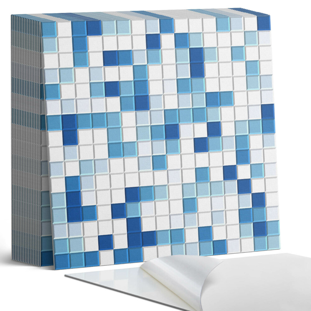 Vinylové dlaždice Mozaikový vzor v intenzivních odstínech modré