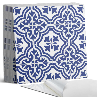 Samolepící dlaždice na podlahu Kachlový rostlinný motiv ve stylu