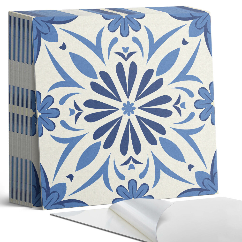 Samolepící dlaždice na podlahu Květinový design