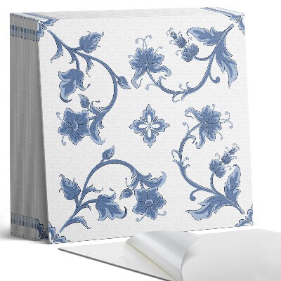 Samolepící dlaždice na podlahu Květinový vzor