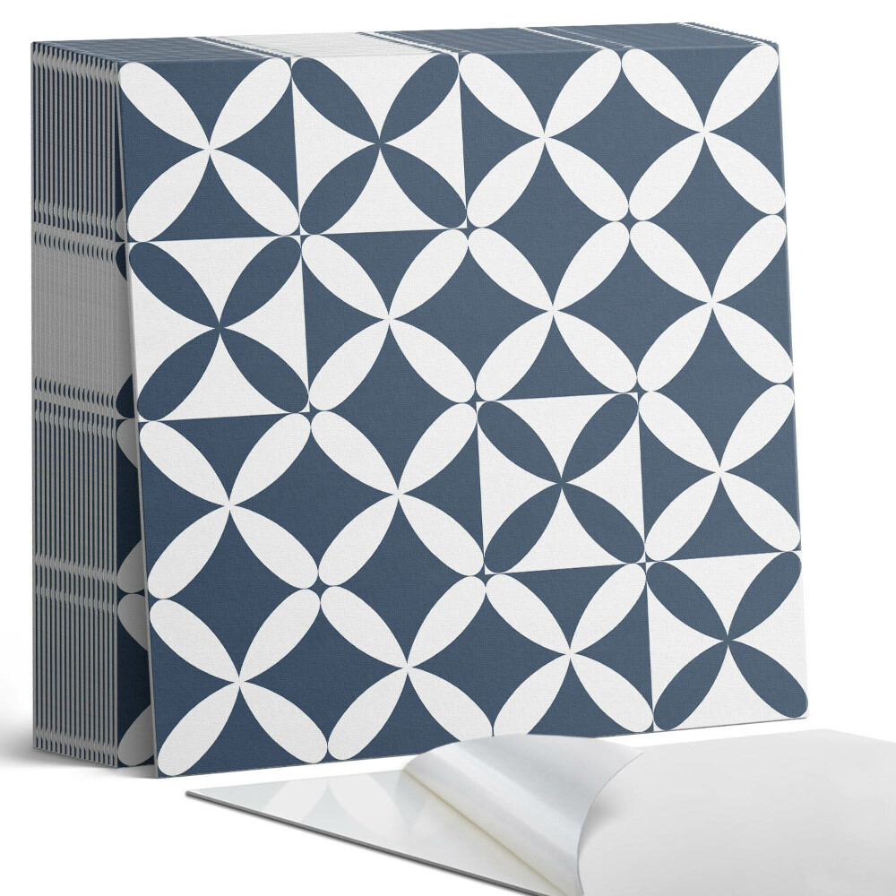 Vinylové dlaždice Květinový vzor v geometrických tvarech