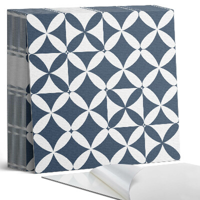 Vinylové dlaždice Květinový vzor v geometrických tvarech