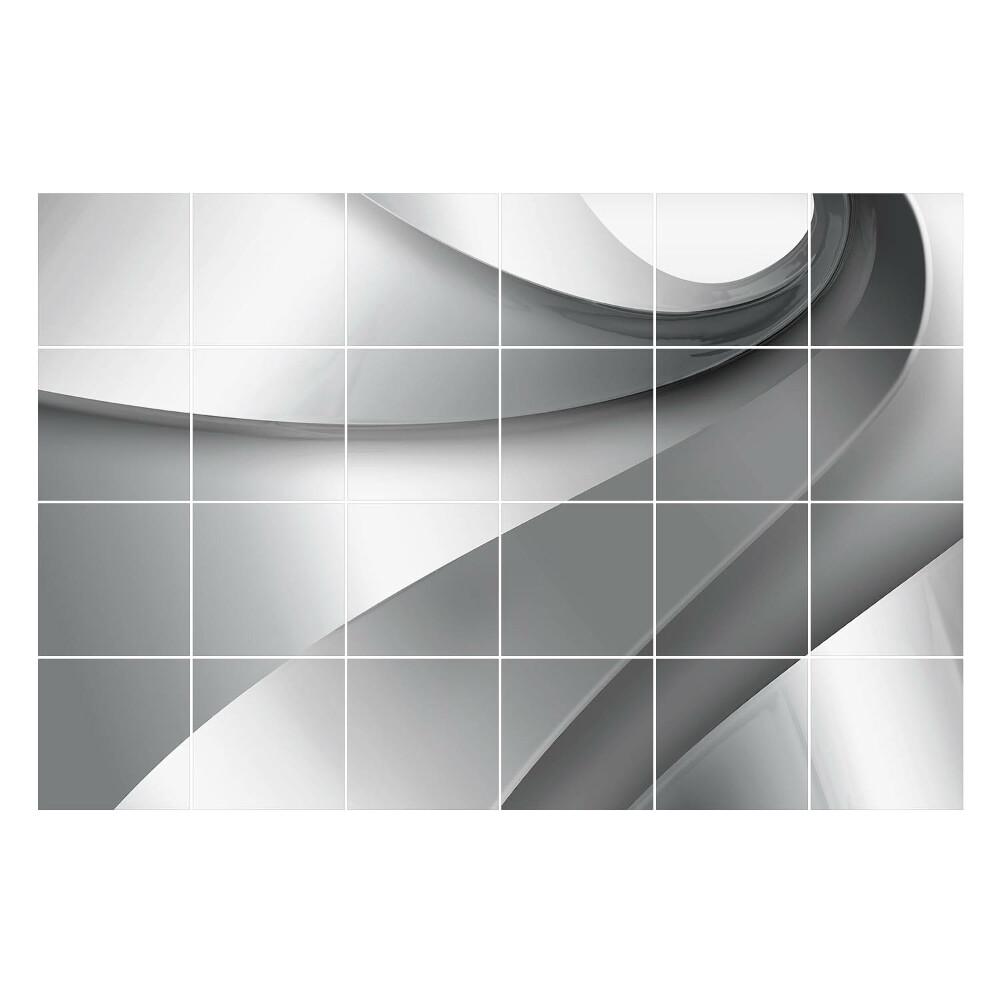 Samolepka na dlaždice Vlny a hladké linie