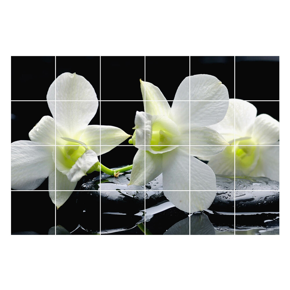 Samolepka na dlaždice Květiny na vodě