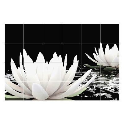 Samolepka na dlaždice Květiny na vodě