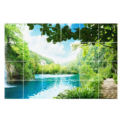 Samolepka na dlaždice Malebná vodní krajina