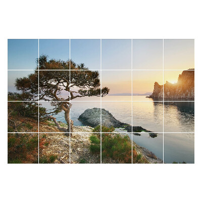 Samolepka na dlaždice Klidná přímořská krajina