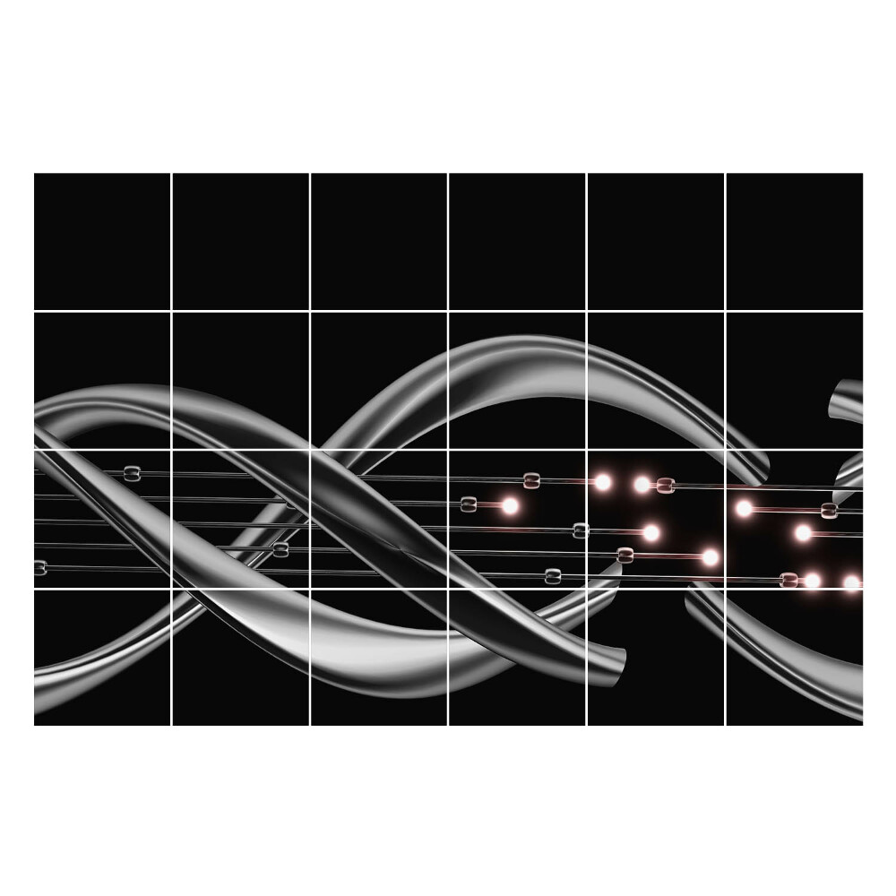 Nálepka na dlaždice Vlnovky s tečkami