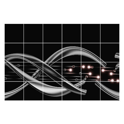 Nálepka na dlaždice Vlnovky s tečkami