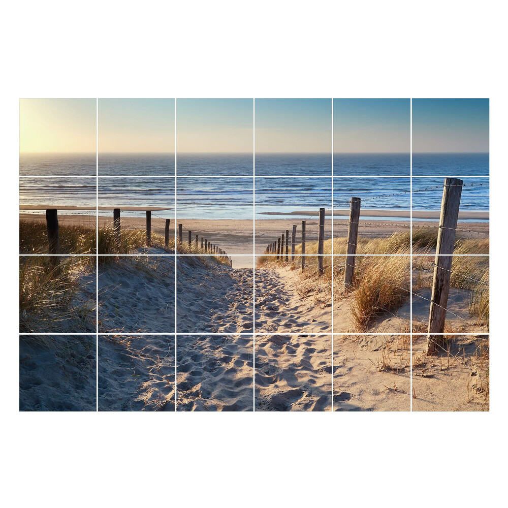 Samolepka na dlaždice Cesta k pláži