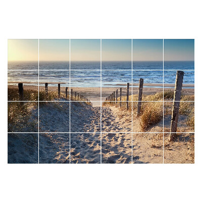 Samolepka na dlaždice Cesta k pláži